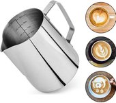 Jarra de acero inoxidable para espumar leche, jarra para café latte, jarra medidora de acero inoxidable, herramienta para barista y espresso