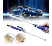 Pistola de agua de alta presión de 46 cm, de metal, para lavar coches, jardín y jardín. azul