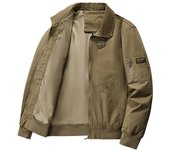 Chaqueta de vuelo retro para hombre, chaqueta de trabajo para otoño e invierno, chaqueta informal holgada. M