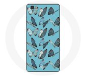 Coque pour Huawei P8 Lite papillons Fond bleu