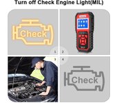KONNWEI KW850 OBDII Escáner Lector de código automático Diagnóstico Verificación del motor Herramienta de escaneo de luz para automóviles OBDII negro