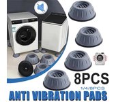 Almohadillas universales antivibración para pies, alfombrilla de goma para lavadora, secadora, Base de refrigerador, almohadilla antideslizante fija para soporte de lavadora, 1/4/8 Uds. 1PC