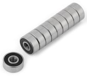 10 rodamientos de bolas de ranura profunda en miniatura de acero con sellado de goma doble 6232RS de 3 x 10 x 4 mm