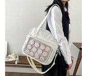 Bolsos grandes de estilo japonés Kawaii Itabag para muñecas, nuevos bolsos escolares de nailon para adolescentes, bolso de hombro tipo tote, bolso cruzado JK azul