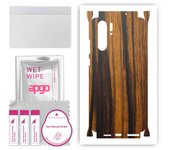 apgo Protective Skin Sticker for the back+sides compatible with Huawei P30 Pro, Full Wrap Film, Foil, Vinyl - Pattern Tigerwood
