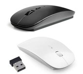 Ratón Óptico inalámbrico USB de 2,4 GHz, ultradelgado, a la moda, receptor para ordenador, PC y portátil blanco