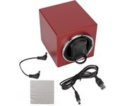 Caja de presentación para reloj mecánico, ultra silenciosa, con pintura roja mate, 12,5 x 11 x 11 cm