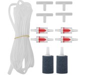 Accesorios para bombas de aire de acuario Kit de accesorios para bombas de aire con válvulas de retención Piedras de aire Tubería de agua