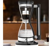 Cafetera de sifón ligera de lujo de alta gama para oficina y hogar, cafetera automática pequeña con base a juego, utensilios de café verde