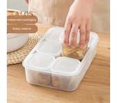 1/2/4/6 piezas Caja de almacenamiento de cocina con báscula, cierre hermético transparente, a prueba de fugas, contenedor de almacenamiento de sopa y congelador, caja de almacenamiento de alimentos 1pc