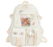 Mochilas escolares de lona para niñas adolescentes, mochila para niños y mujeres, mochila para ordenador portátil, mochilas escolares para niños, mochila de viaje Only bag color rosa