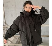 Chaqueta informal gruesa de uso diario con holgura de color sólido para otoño e invierno para mujer 2XL
