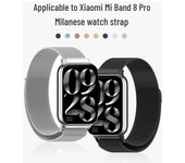 Correa Milanesa de Acero Inoxidable Compatible con Xiaomi Pulsera 9/8 Pro y Redmi Watch 4 Universal for Xiaomi 8/9pro Redmi 4/5