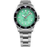 Reloj automático Ratio FreeDiver de acero inoxidable con esfera verde y zafiro RTF049 200M para hombre verde