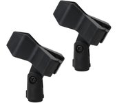 ideamall Soporte para micrófono, juego de 2 clips para soporte de micrófono negro