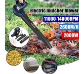 2000w 11000-14000 Rpm 260 kilómetros por hora soplador eléctrico portátil soplador de aire soplador de polvo