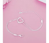 Pulsera con dije de corazón de plata de ley 925 para mujer, accesorios de diseño de moda para fiestas, bodas, joyas, regalo de Navidad