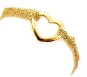 Les Trésors De Lily [D7943] - Pulsera Chapada en Oro 'Love Love' oro