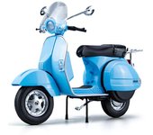 Mini motocicleta urbana Vespa 1/10 a escala 125, modelo de motocicleta recreativa de Metal fundido a presión, juguete de simulación de sonido y luz, regalo para niños 1/10-Size:18*7.5*13.5cm azul