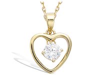 Les Trésors De Lily [N4050] - Colgante chapado en oro 'Love' oro blanco - 14x12 mm oro
