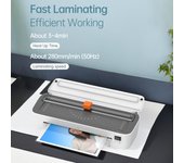 Máquina laminadora BISOFICE A4, laminadora térmica de 9 pulgadas, escritorio 6 en 1, multifuncional, caliente EU Plug