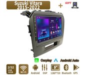 Radio para coche con Android Carplay para Suzuki Vitara 2015-2022, reproductor multimedia, unidad principal, estéreo, navegación GPS, BT, WIFI, 2 + 32 GB 1+16GB