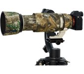 Cubierta de lente ROLANPRO compatible con Sony FE GM OSS Cubierta de camuflaje para teleobjetivo impermeable Camuflaje Color Tree 100-400 mm f4.5-5.6