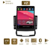 9,7 ''para SsangYong Korando 2010-2013 Radio de coche Tesla pantalla Vertical Carplay Android Autoradio reproductor Multimedia 2 + 32GB