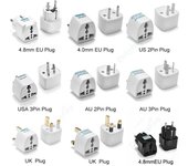 Adaptador de enchufe universal AU Australia, UE, EE. UU., Reino Unido a AU Australia, adaptador de viaje, enchufe eléctrico, convertidor, cargador de corriente. 1pcs