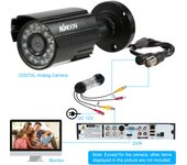 Cámara tipo bala CCTV 1200TVL, 24 lámparas IR, visión nocturna, 1/3 pulgadas, CMOS IR-CUT, resistente al agua para seguridad del hogar