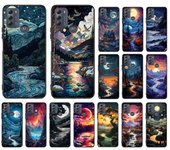 Funda de teléfono con paisaje nocturno de luna para Moto Edge 50, 40 Pro, Edge 40, 30 Ultra, Neo Fusion, G Power, G Stylus, G Play, E32, E20, E40 Moto Edge 50 Pro