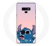 Coque pour Samsung Galaxy Note 9 Stitch le Nez en l'air fond rose