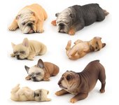 Lindo juguete decorativo con forma de bulldog durmiente PTO_04UBGIAD