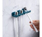 Soporte para cepillos de dientes de 3 ranuras autoadhesivo para montaje en pared, organizador de cepillos de dientes sin perforaciones, soportes para enchufes amarillo