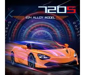 McLaren 720S - Coche deportivo de aleación a escala 1/24, modelo de coche de juguete de metal fundido a presión, colección de coches de juguete de simulación con sonido y luz, adornos de moda, regalo para niño blanco