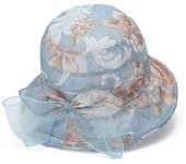 Sombrero para mujer en primavera y verano, sombrero de lavabo con protección solar para madres, diseño fino, sombrero transpirable para personas mayores de mediana edad, sombrero de pescador con gran sombra. M（56-58cm） azul