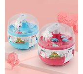 Minimáquina de garras para atrapar dinosaurios, juego para aliviar el estrés, figuras de dinosaurio en miniatura, juguete para dedos con premio pequeño para niños, LXY rojo