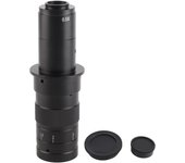 Lente monocular con zoom de 180X y montura C de 25 mm, lente de aleación para cámara de microscopio industrial con video VGA y USB