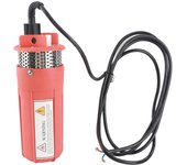 Bomba de agua sumergible solar de 30 m de elevación y 6,5 l para pozos profundos de riego de estanques, 24 V CC naranja