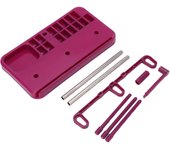 Portahilos para máquina de coser Color morado Construcción desmontable Plástico Material de acero inoxidable