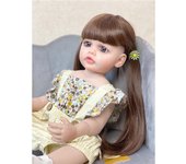 Moda hermoso bebé Reborn suave realista Mini bebé Reborn niño con pelo entidad muñeca para niña niño regalo de cumpleaños 55cm