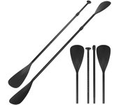 Tabla de Paddle Stand Up Paddle para barco Kayak con remo ajustable de doble propósito de 4 piezas negro