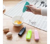 Batidor de huevos eléctrico, Espumador de leche para café, Cappiccino, agitador de crema, accesorios de cocina Mini azul