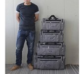 Bolsa de equipaje de mano impermeable de tela Oxford, bolsa de viaje plegable ligera de gran capacidad S azul