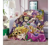 Mantas de franela de JoJo Bizarre Adventure de Anime japonés, colcha estampada para niños y adultos, manta para sofá, manta de viaje para estudiantes y adolescentes 100x125cm 40x50inch