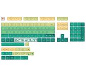 Juego de teclas PBT de 128 teclas para teclados mecánicos. Material PBT, pared engrosada, perfil DA y revestimiento antigrasa.