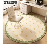 Alfombra redonda para silla, alfombra para dormitorio, sala de estar, estudio en casa, habitación de niños diameter 80 cm