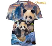 Moda Animal Panda Impresión 3D Camiseta para hombres y mujeres Camisa casual Camiseta suelta XL