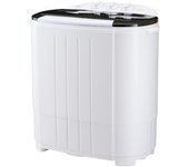 Lavadora de doble capa simplus con dos tanques de lavado pequeños, mini lavadora de trabajo para el cuidado de la enfermería, deshidratación de mascotas de acero inoxidable, máquina, tipo, lavado, negro