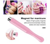 Imán de ojo de gato, herramienta de manicura de diseño profesional portátil compacto, imán para impresionantes efectos de uñas color rosa